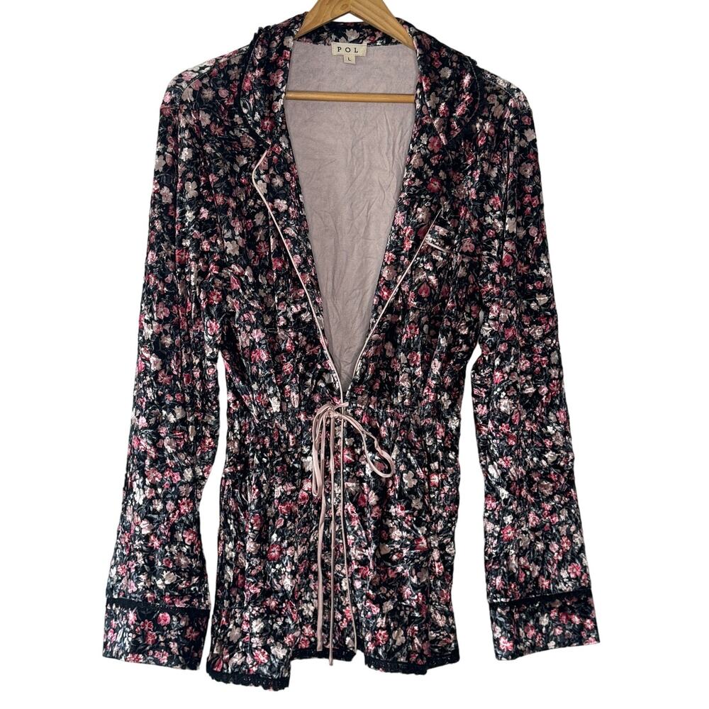 POL Velour Kimono/ Pajama Top